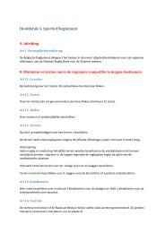 Hoofdstuk 3. Sportief Reglement - Vlaamse Rugby Bond