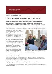 Bertil Rehnberg och Rune Larson om Rehnbergkommissionen