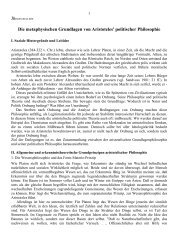 Die metaphysischen Grundlagen von Aristoteles' politischer ...