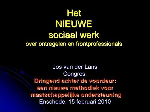 Het nieuwe sociaal werk