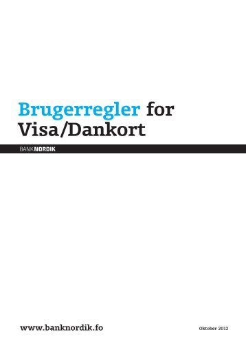 Brugerregler for Visa / Dankort - BankNordik