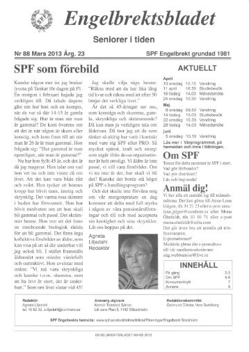Engelbrektsbladet Nr 88 Mars 2013 - Sveriges Pensionärsförbund