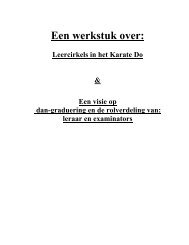 Werkstuk tbv examen 5e Dan - Karate-do Pora