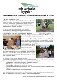 Informationsblad nr 3, 2009 - Misterhultsbygden