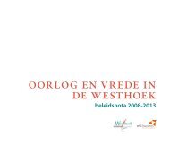 oorlog en vrede in de westhoek - Wereldoorlog I in de Westhoek