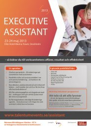 EXECUTIVE ASSISTANT - Talentum Events