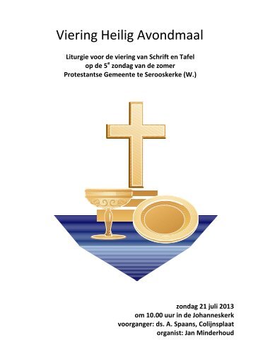 Orde van dienst - Protestantse Gemeente Serooskerke