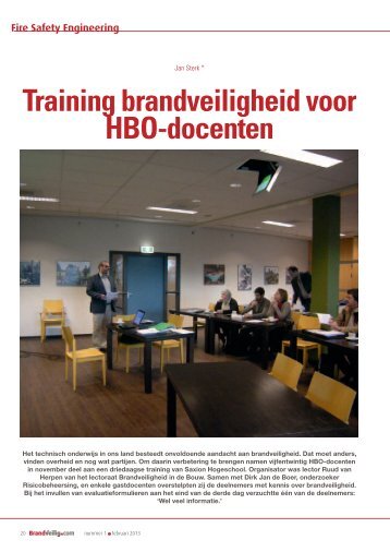 Training brandveiligheid voor HBO-docenten - Nieman ...