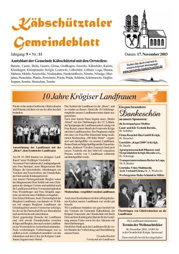 Preisskat im „Kaisitzer Eck“ am Samstag, dem 29.11.03