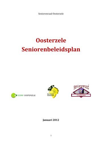Oosterzele Seniorenbeleidsplan - Gemeente Oosterzele