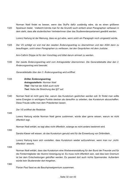 Protokoll der 4. Sitzung des IV. StuPa am 18.01.2011