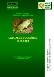 LATGALES ZOODĀRZS 2011.gadā - Daugavpils Universitātes