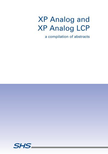 XP Analog and XP Analog LCP - Nutricia Metabolic Partners