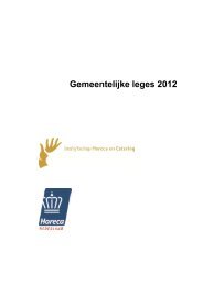 Gemeentelijke leges 2012 - Bedrijfschap Horeca en Catering