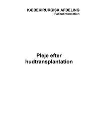 Pleje efter hudtransplantation