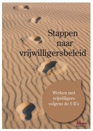 Stappen naar vrijwilligersbeleid - Kennisbank vrijwilligerswerk Fryslân