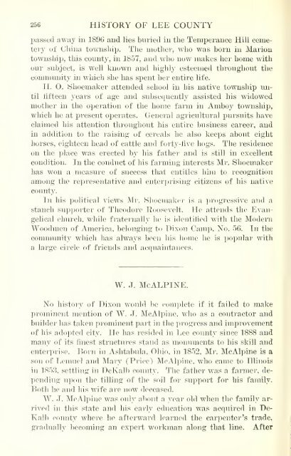 History of Lee County, Illinois - Bushnell Historical Society