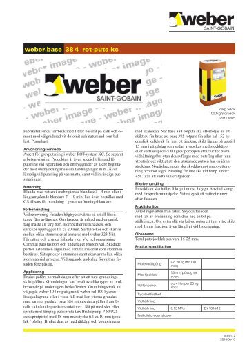 Produktblad (pdf) - Weber