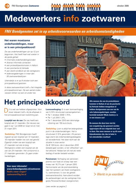 akkoord CAO zoetwarenindustrie 2009-2011 - Salaris-informatie.nl