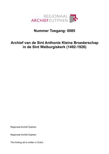 pdf (122,42 kb) - Regionaal Archief Zutphen