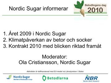 Nordic Sugar informerar - Succé för Betodlingens Dag