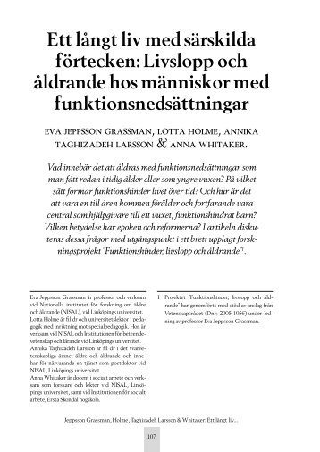 Artikel - Socialvetenskaplig tidskrift