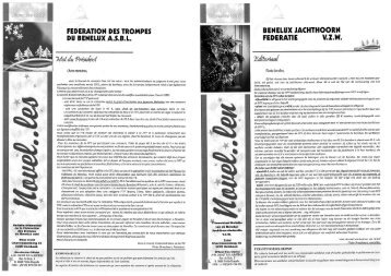 December 2010. (pdf - 5,8 Mb) - Fédération des Trompes du Benelux