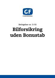 Bilforsikring uden Bonustab - GF Forsikring