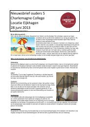 Nieuwsbrief ouders 5 Charlemagne College Locatie Eijkhagen 28 ...