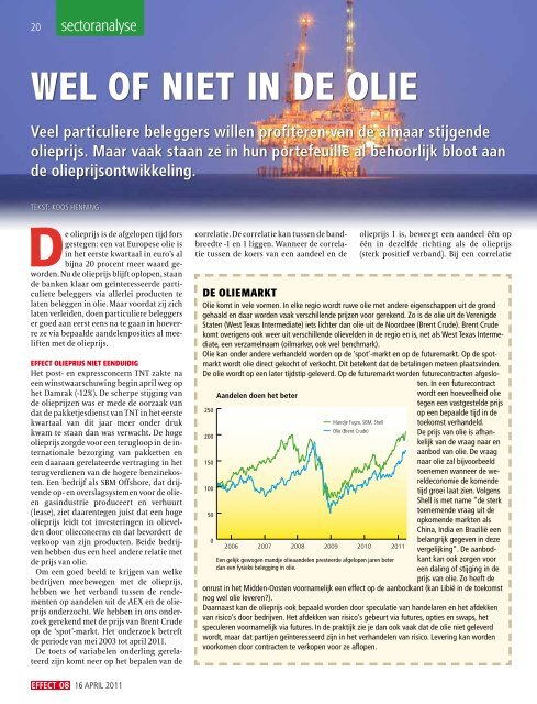 WEL OF NIET IN DE OLIE - VEB