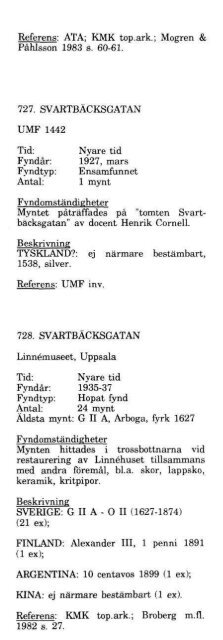 UPPSALA 693. ALMTUNA UMF 1472 Tid: Nyare tid Fyndår: 1800 ...