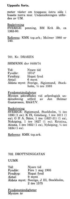 UPPSALA 693. ALMTUNA UMF 1472 Tid: Nyare tid Fyndår: 1800 ...