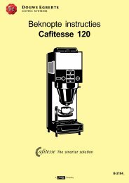 Beknopte instructies Cafitesse 120 - Douwe Egberts