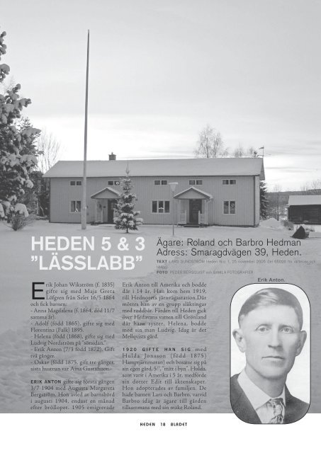 HEDENBLADET - Heden i Boden