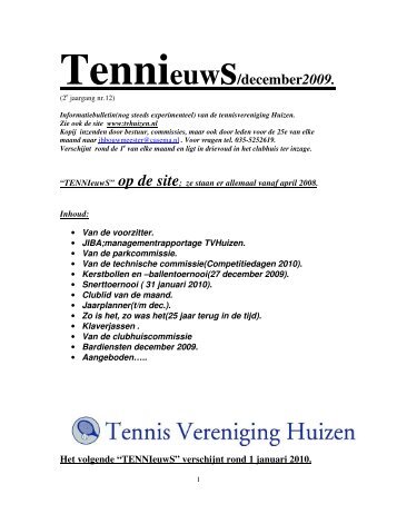 december - Tennisvereniging Huizen