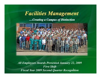 January 2009 - Facilities Management - University of North Carolina ...