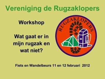 Het afstellen van de rugzak - Rugzaklopers