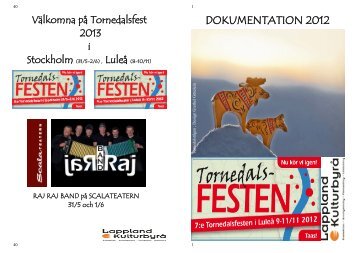 Dokumentation av Tornedalsfesten som pdf - Lappland Kulturbyrå