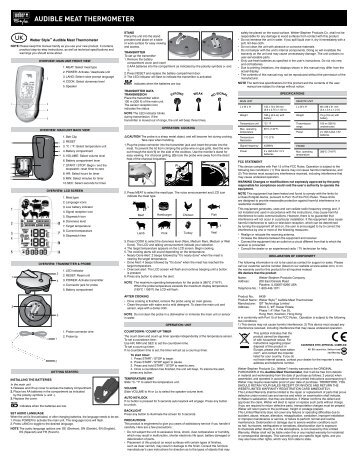 AUDIBLE MEAT THERMOMETER