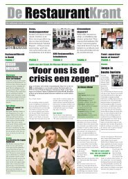 “Voor ons is de crisis een zegen” - De RestaurantKrant