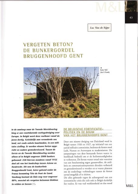 Origineel artikel Monumenten en Landschappen - Bunkergordel.be