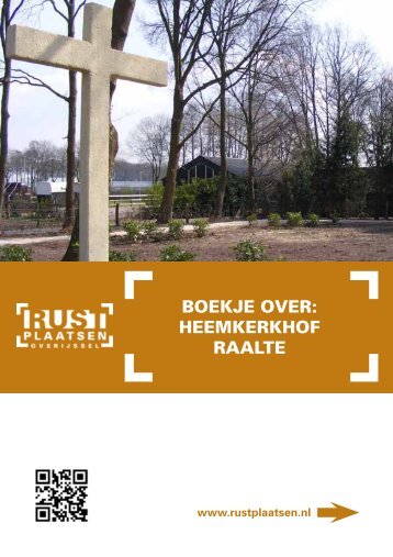 Boekje over: HeeMkerkHoF rAALTe - Rustplaatsen