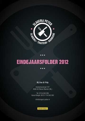 eindejaarsfolder - Slagerij Peter