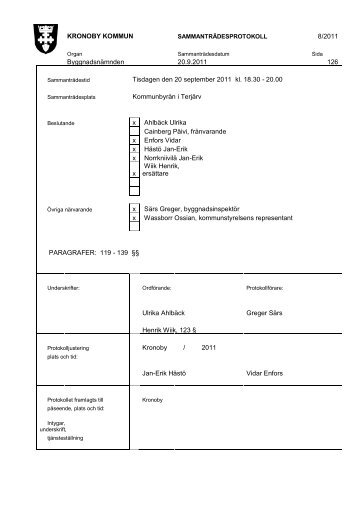 Protokoll 20.9.2011 - Kronoby kommun