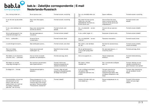 : Zakelijke correspondentie | E-mail (Nederlands-Russisch) - Bab.la