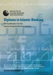 Diploma in Islamic Banking - Institute of Islamic Banking and Insurance