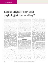 Sosial angst - Tidsskrift for Norsk Psykologforening