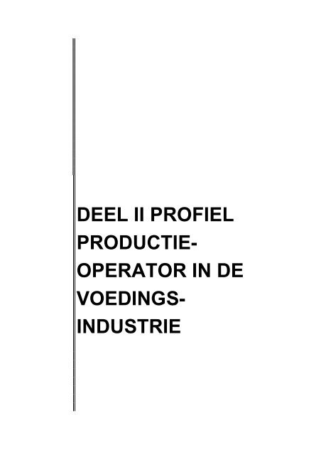 productieoperator in de voedingsindustrie - IPV