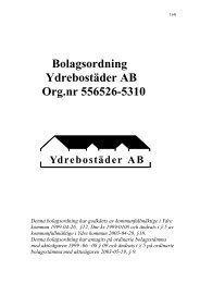 Bolagsordning Ydrebostäder AB.pdf - Ydre kommun