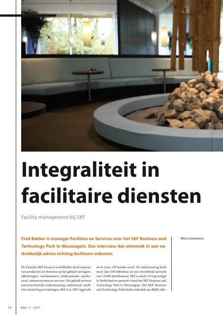 Integraliteit in facilitaire diensten - ISS